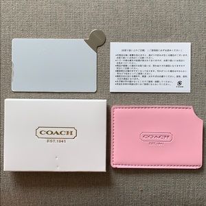 Coach Metal Pocket Mirror with Cover